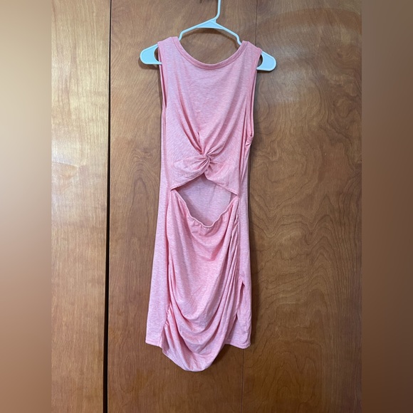 Actloe Women Solid Hollow Out Twist Bodycon Wrap Dress Sleeveless Mini - Picture 5 of 7